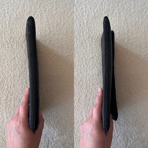 Vintage 1980s Minimalist Glam Black Beaded Clutch - Picture 8 of 15